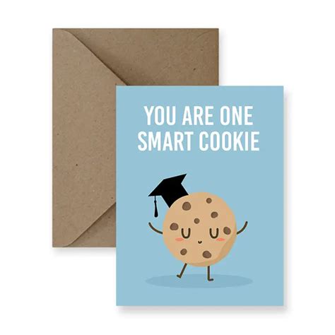 New 3D Papyrus One Smart Cookie Grad Card